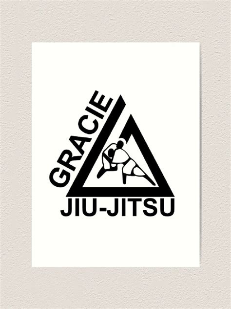 Gracie Jiu Jitsu Logo Art Print For Sale By Bopdown Redbubble