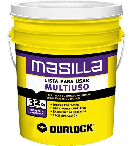 Masilla Para Placa De Yeso Multiuso Lpu 32 Kg Durlock MercadoLibre