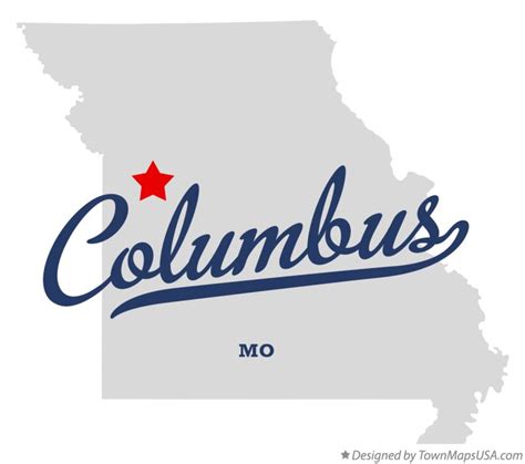 Map of Columbus, MO, Missouri