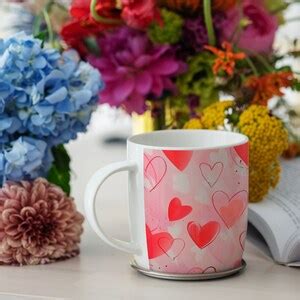 Valentines Day Soft Pinks Coffee Tea Cup Birthday Gift Sister Mum Gift