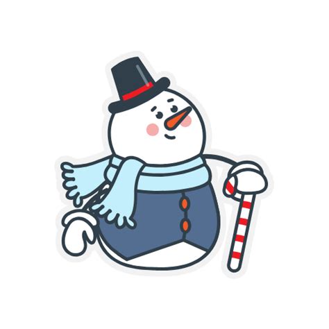 Free Customizable Snowman Stickers | DocHipo