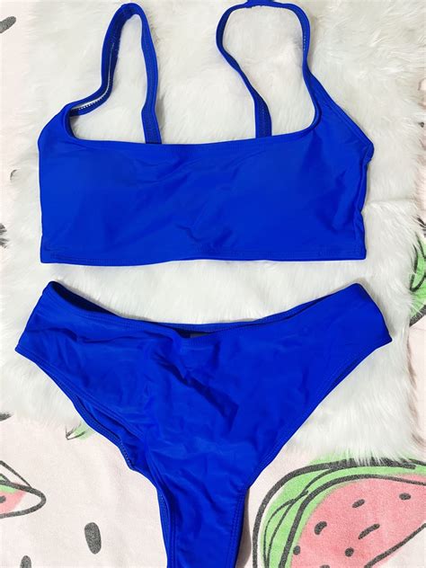 Two Piece Shein Royal Blue Bikini On Carousell