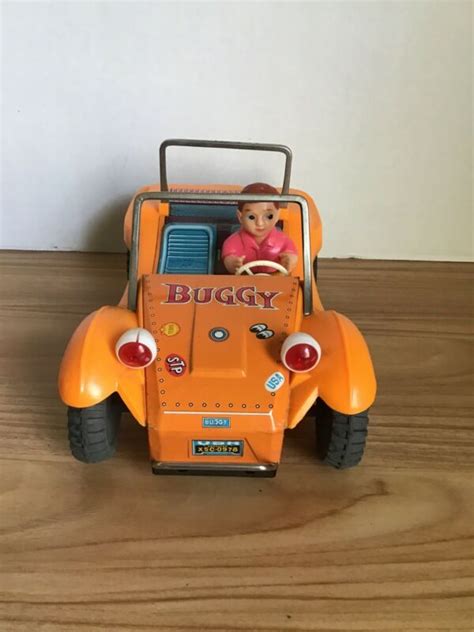 Vintage 1960s Meyers Manx Vw Dune Buggy Battery Operated Toy Car Japan