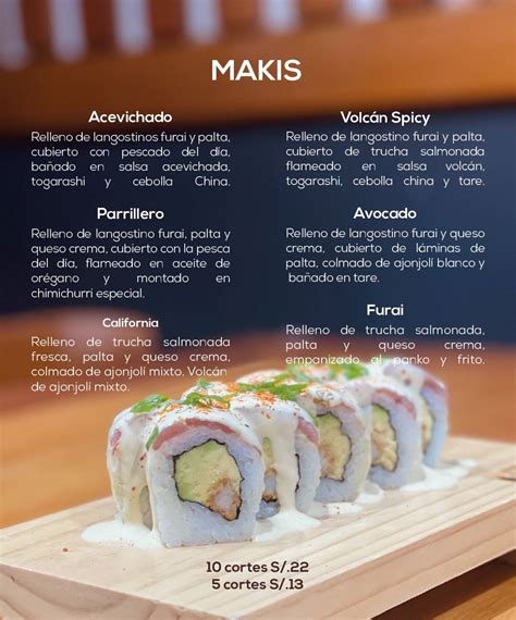 Menu At Kitsune Makis Ceviches Restaurant Lince