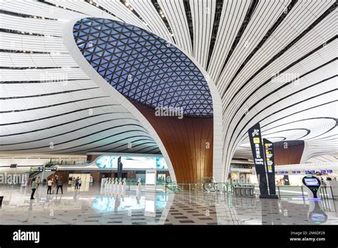 Beijing Daxing New International Airport Terminal in China Stock Photo ...