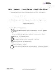 Kami Export Unit 1 Lesson 1 Cumulative Practice 2 Pdf Jordyn W P1