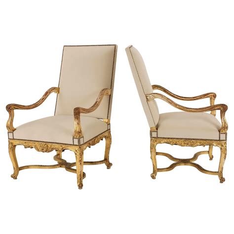 Th Century French Louis Xv Style Giltwood Fauteuil For Sale At Stdibs