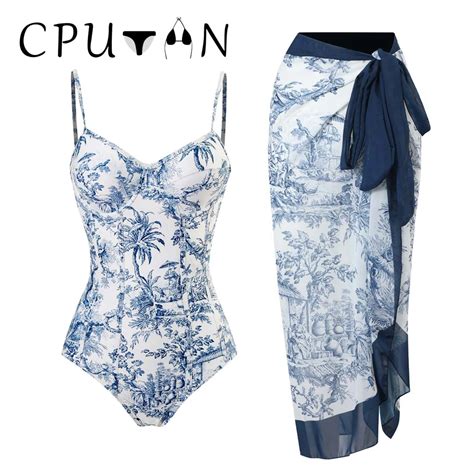 CPUTAN Push Up Bikini Set Vintage Two Piece Sexy Women Swimwear