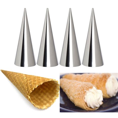 Pcs Cone Roll Moulds Stainless Steel Spiral Nozzle Croissants Pastry