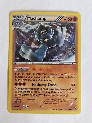 Pok Mon Tcg Machamp Furious Fists Promo Cosmos Holo Rare Nm Ebay