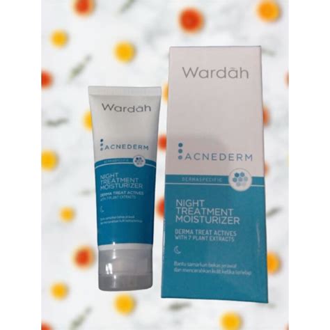 Jual Dmakeup Wardah Acnederm Night Treatment Moisturizer Ml