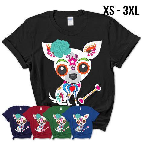 Sugar Skull Chihuahua T Shirt Teezou Store