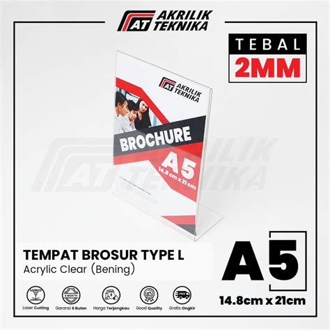 Jual Tempat Brosur Akrilik Tent Card Holder Qris Barcode Nomor Menu