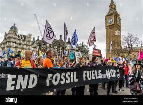 End Fossil Fuels Now Extinction Rebellion Protest Fighting For Climate