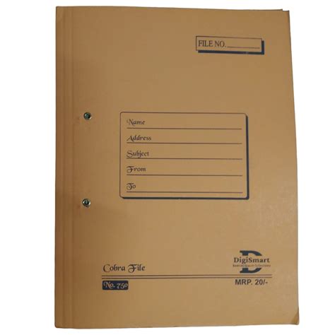 Digismart Cobra File NO. 750 Multicolor Spring File Board/Cobra File F ... 
