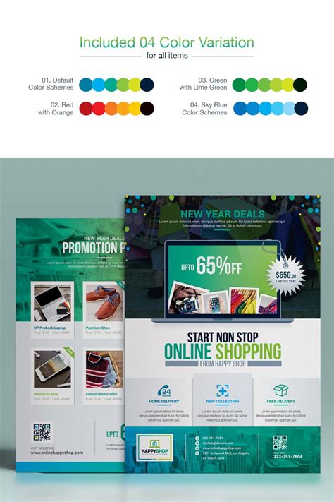 Product Promotional E Commerce Business Flyer Poster Template Double