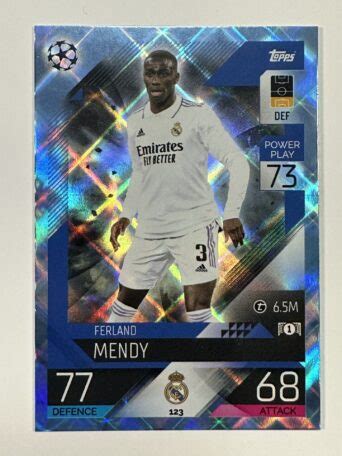 Ferland Mendy Base Crystal Foil Parallel Real Madrid Topps Match