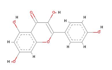 Quercitrin (Pubchem CID : 5280459) (a) 3D Structure (b) 2D Structure ...