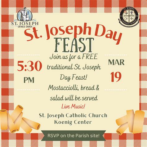 St. Joseph Feast Day FREE Dinner - St. Joseph Catholic Church ...