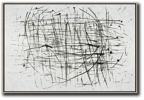 Original Art,Oversized Horizontal Minimal Art On Canvas - Modern Abstract Wall Art