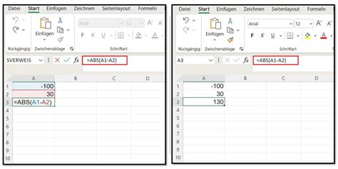 Differenz Excel Formel Richtig Anwenden