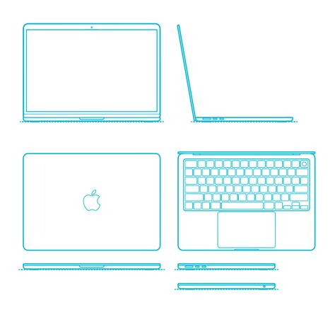 Apple Macbooks Dimensions And Drawings