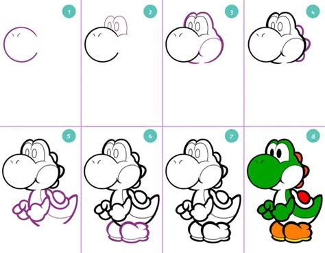 How To Draw Yoshi Step By Step Guide