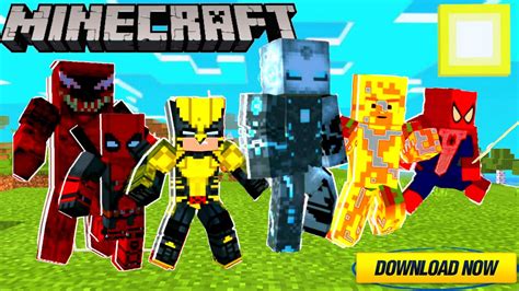 Marvel Universe V1 ADDON MOD IN Minecraft PE BEDROCK For Android PC