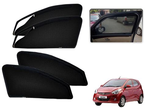 Kozdiko Zipper Magnetic Car Sunshades Curtain Set Of Pcs Black Color