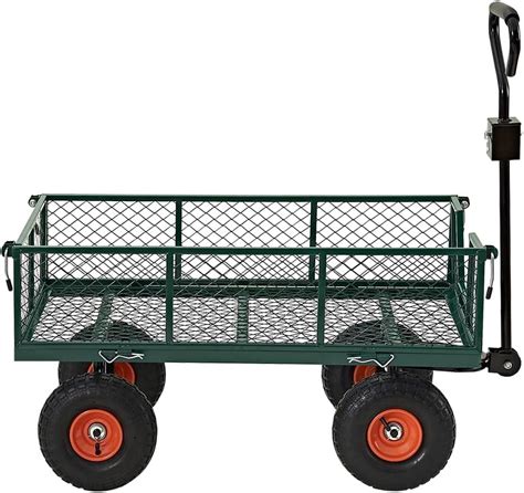 Panana Heavy Duty Large Garden Trolley Cart Truck 4 Wheel Transport