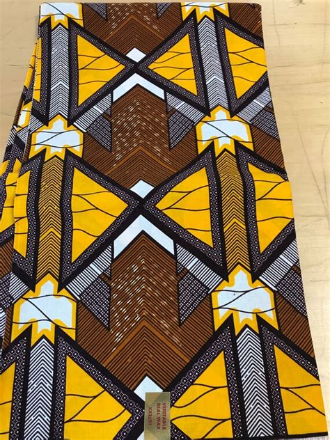 High Quality African Fabric Sold Per Yard Brown 100 Cotton Sold Per