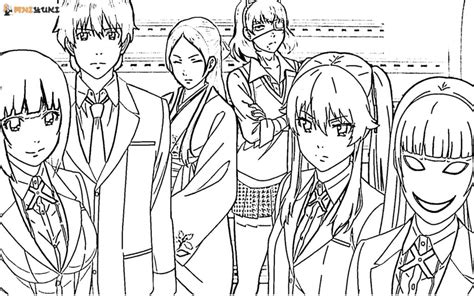 Anime Kakegurui Yumeko Coloring Pages Kakegurui Coloring Pages