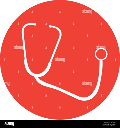 Stethoscope Medical Device Icon Vector Illustration Design Stock Vector