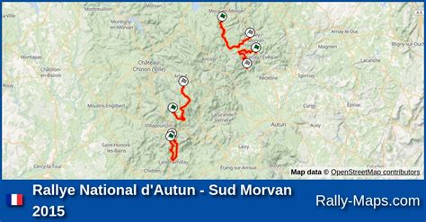 Streckenverlauf Rallye National D Autun Sud Morvan 2015 Coupe