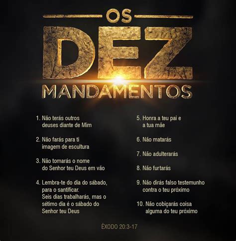 Os Dez Mandamentos De Deus Mandamentos De Deus Dez Mandamentos De