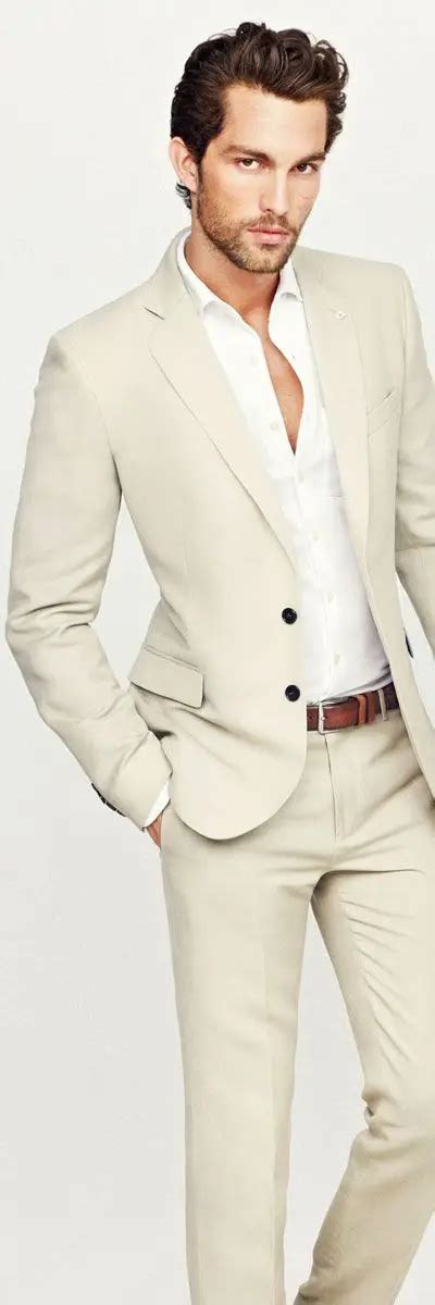 Latest Coat Pant Designs Ivory Linen Suit Men Slim Fit Summer