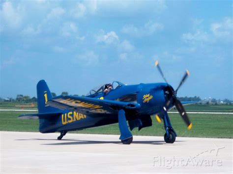 Photo Of An F8f Bearcat In Blue Angels Colors Flightaware Us Navy