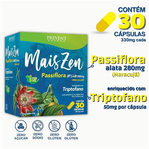 Mais Zen Calmante Natural Passiflora L Triptofano C Psulas