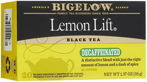 Bigelow Lemon Lift Decaffeinated Black Tea Ea Walmart