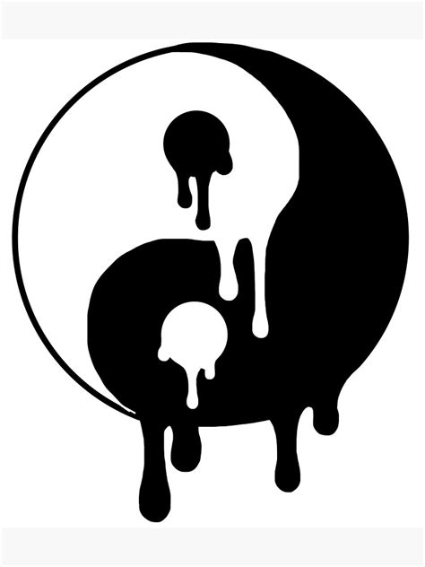 Yin Yang Drips Sticker For Sale By A M Pulchny Redbubble