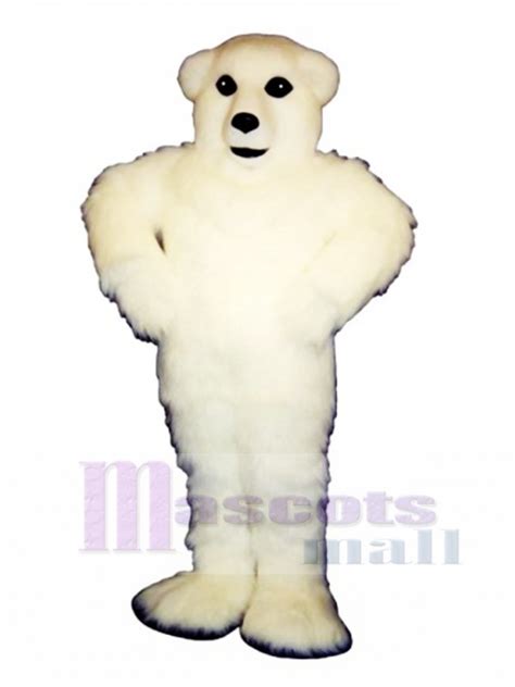 Happy Polar Bear Mascot Costume Animal