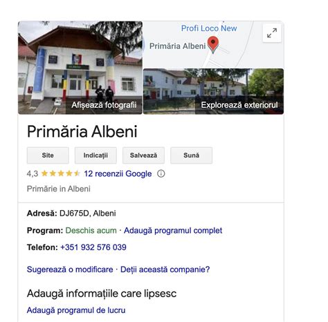 Număr telefon de Portugalia la o primărie din județul Gorj