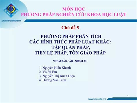 PPT MÔN HỌC PHƯƠNG PHÁP NGHIÊN CỨU KHOA HỌC LUẬT PowerPoint