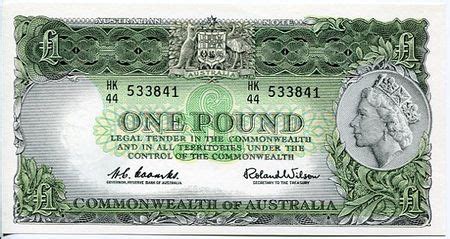 Australian Banknotes Australian Pre Decimal Banknotes One Pound