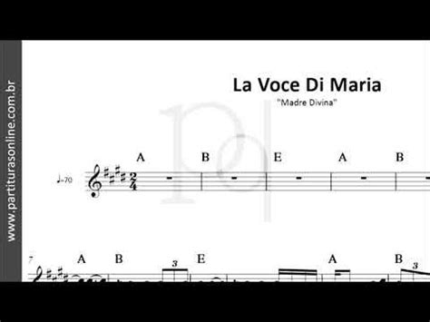 La Voce Di Maria Madre Divina Partitura Partituras Di Maria