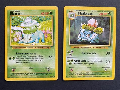 Bisaknosp Und Bisasam Base Set Kaufen Auf Ricardo