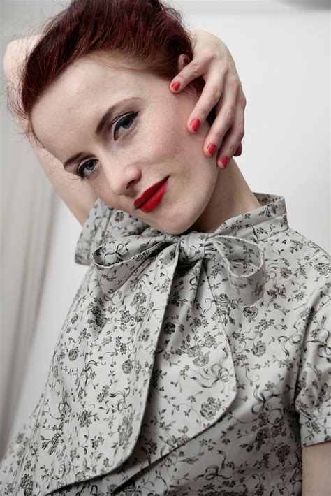 Vintage Inspired By Beatrice Winter S Marlene Pussy Bow Tie Blouse