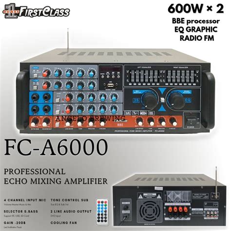 Jual Professional Echo Mixing Amplifier Firstclass FCA 6000 Ampli FC