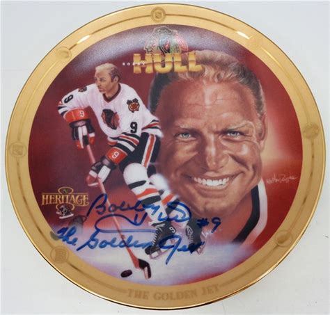 Lot Detail - Bobby Hull Autographed 8" Plate