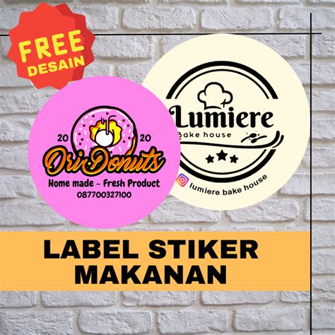 Jual Label Makanan Label Stiker Makanan Stiker Label Makanan Stiker Produk Makanan